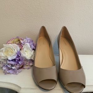 Calvin Klein Nude open toe heels